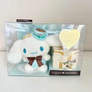RARE NWT Sanrio X Godiva 2024 Cinnamoroll Mascot Plush Set
